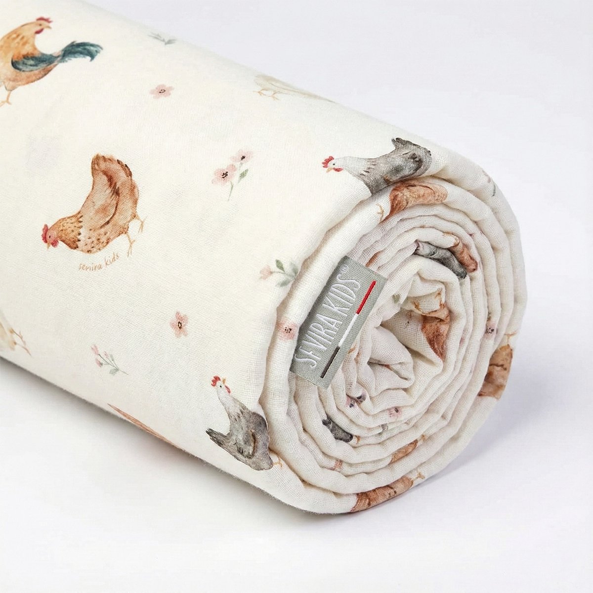 Drap housse uni en coton GALLINA écru, SEVIRA KIDS