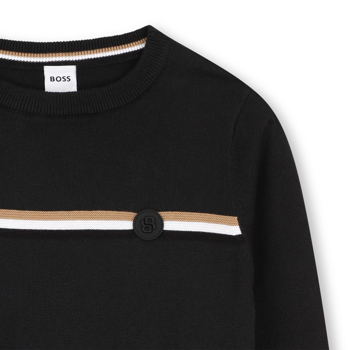 Pull tricot black, BOSS KIDSWEAR