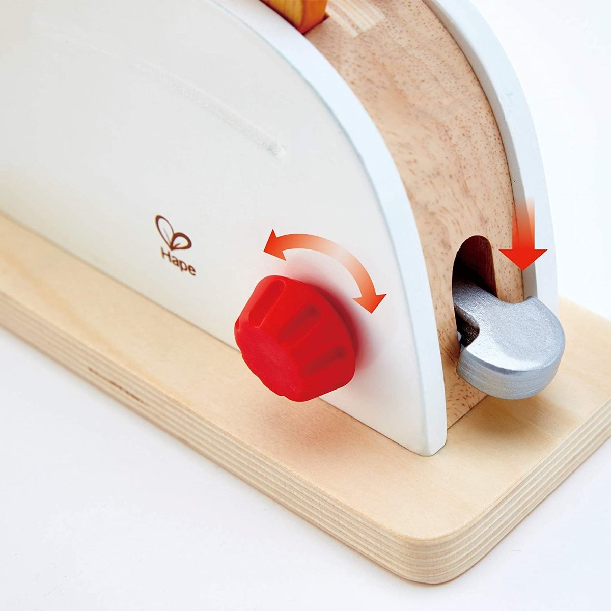 Grille pain en bois et accessoires jaune, blanc, gris, HAPE