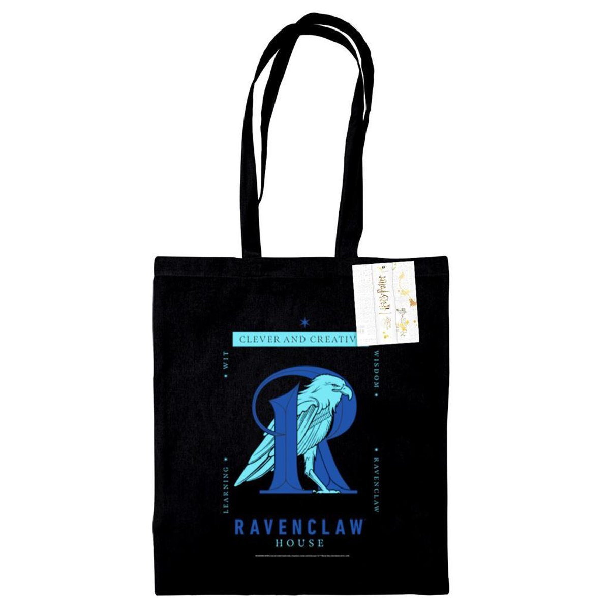 Tote bag motif/style Serdaigle noir, HARRY POTTER
