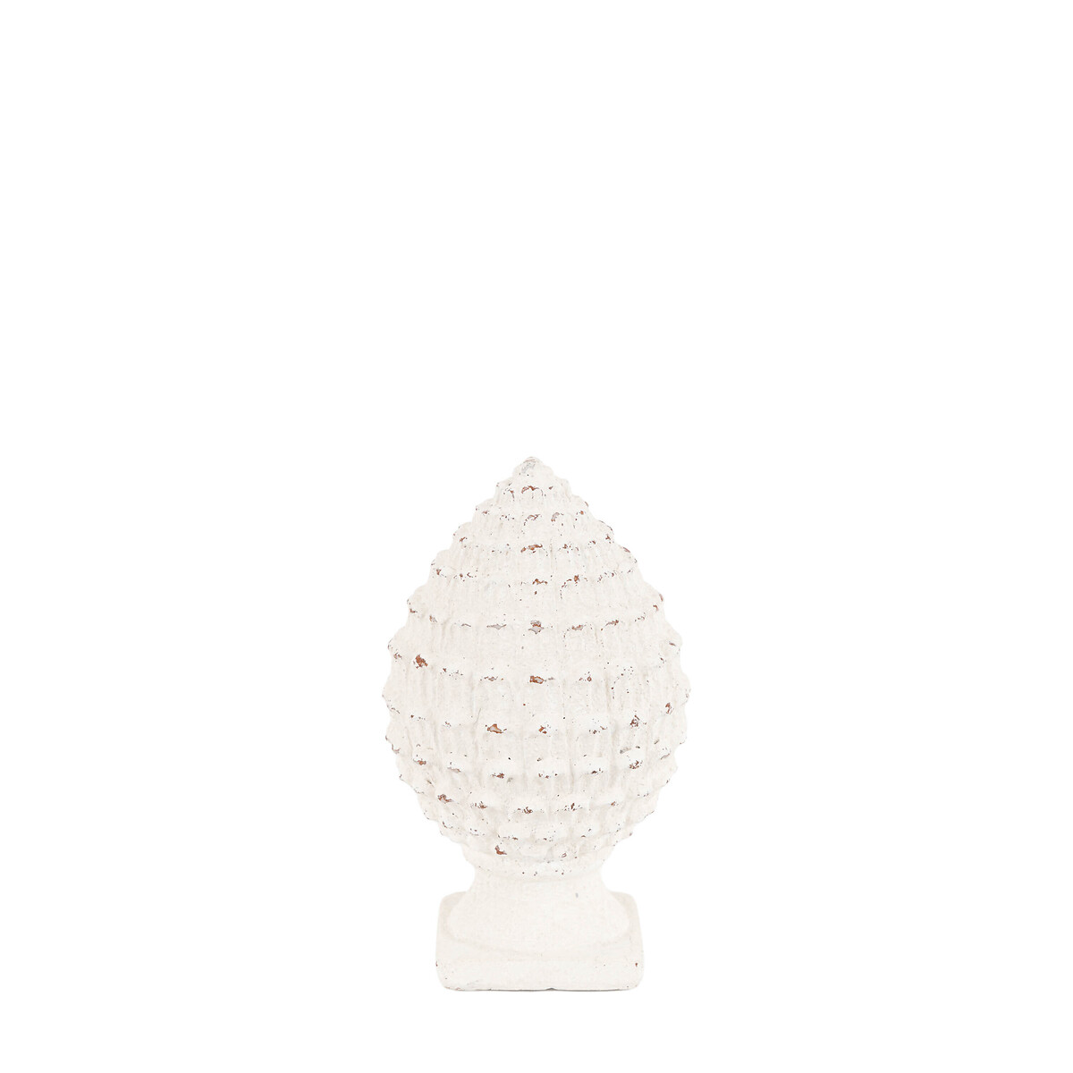 20cm Rustic Pinecone Sculpture Ornament white, ÉDITÉ