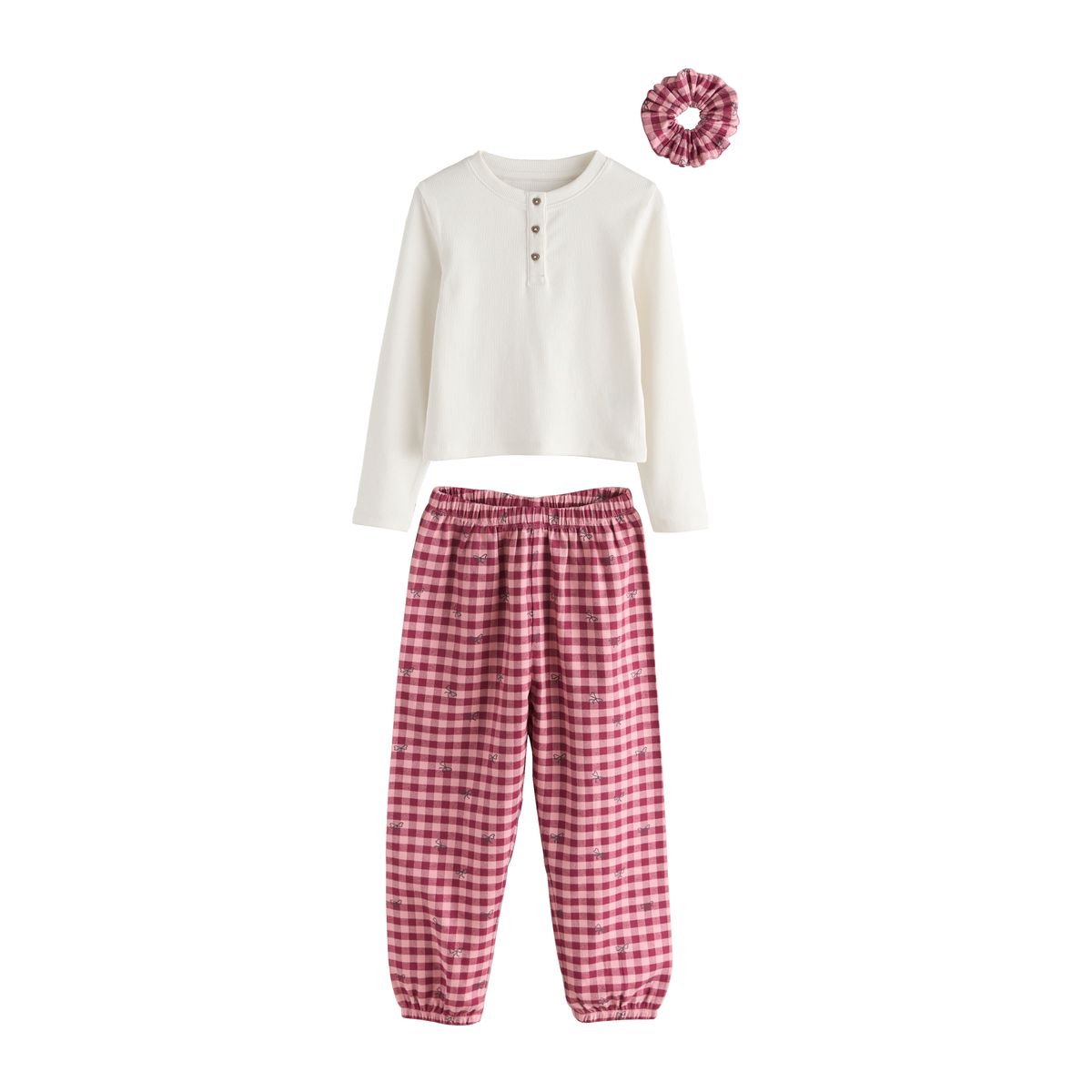 Pyjamas tissés style jogging, lot de 2 noir/rouge, NEXT