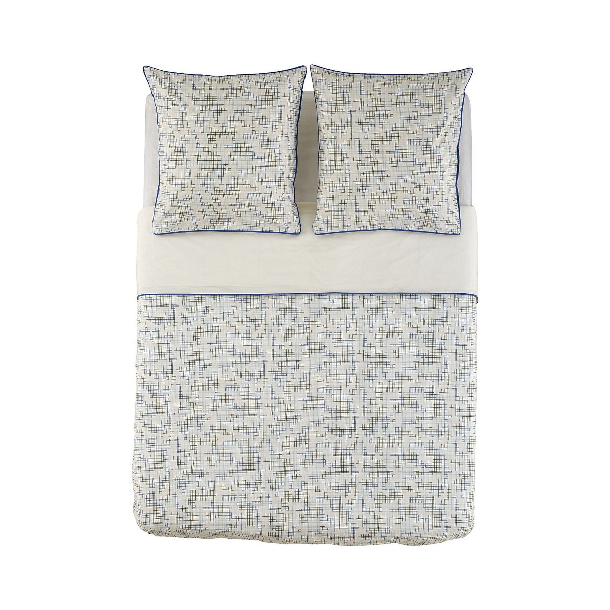 Parure de lit en percale de coton bio GLORIA multicolore, HABITAT