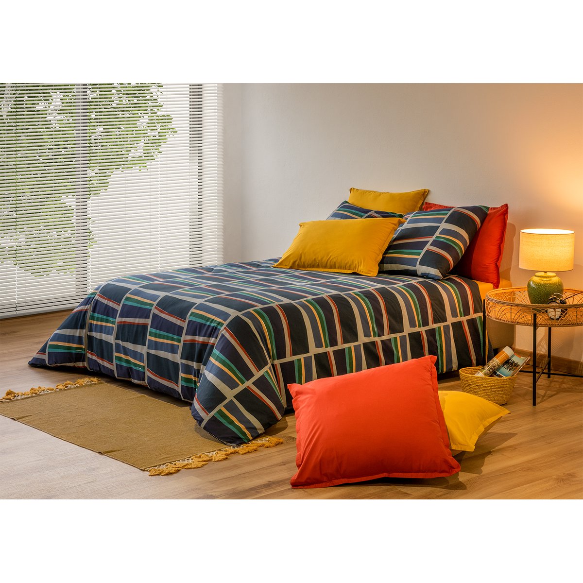 Housse de couette + taie Artille multicolore, EDEN