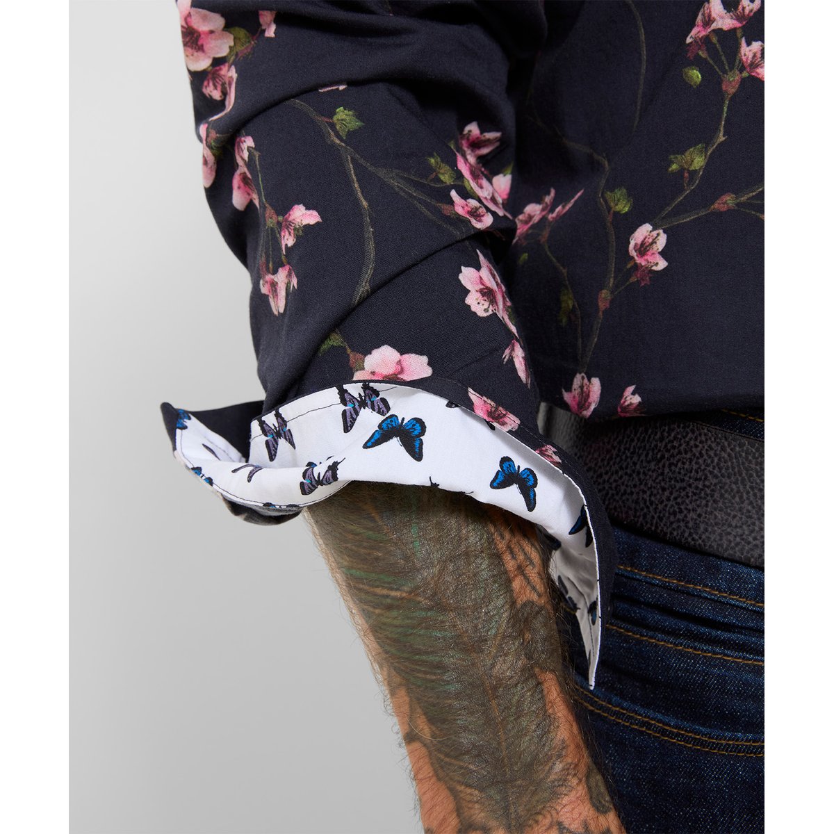 Chemise Imprimé Fleurs Orientales noir, JOE BROWNS
