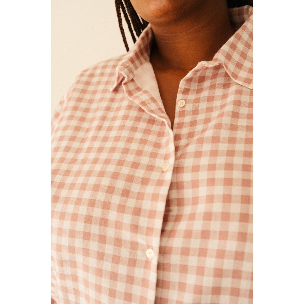 Pyjama Long Flanelle vichy rose, WE ARE JOLIES