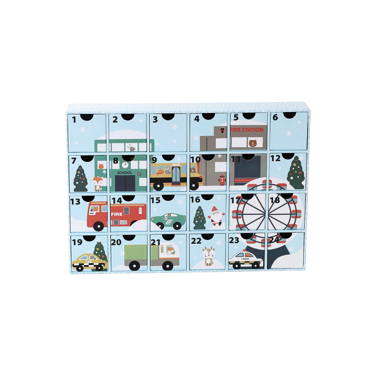 Calendrier de l'Avent avec jouets en bois FSC® tanzanie, VERTBAUDET