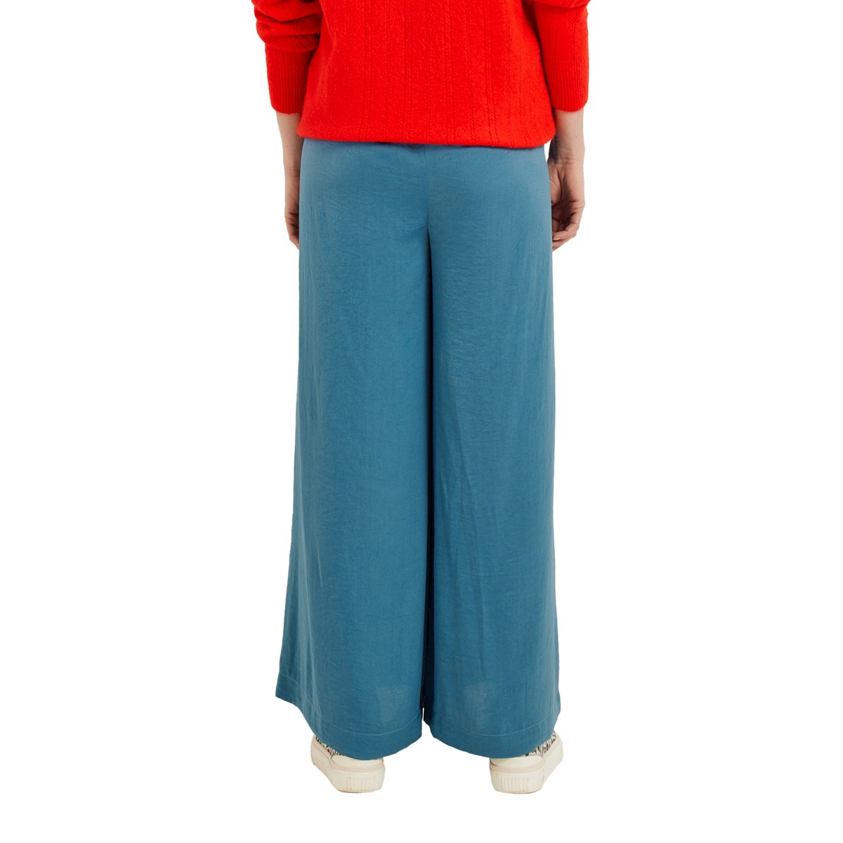 Pantalon fluide et large de grossesse bleu jean, VERTBAUDET