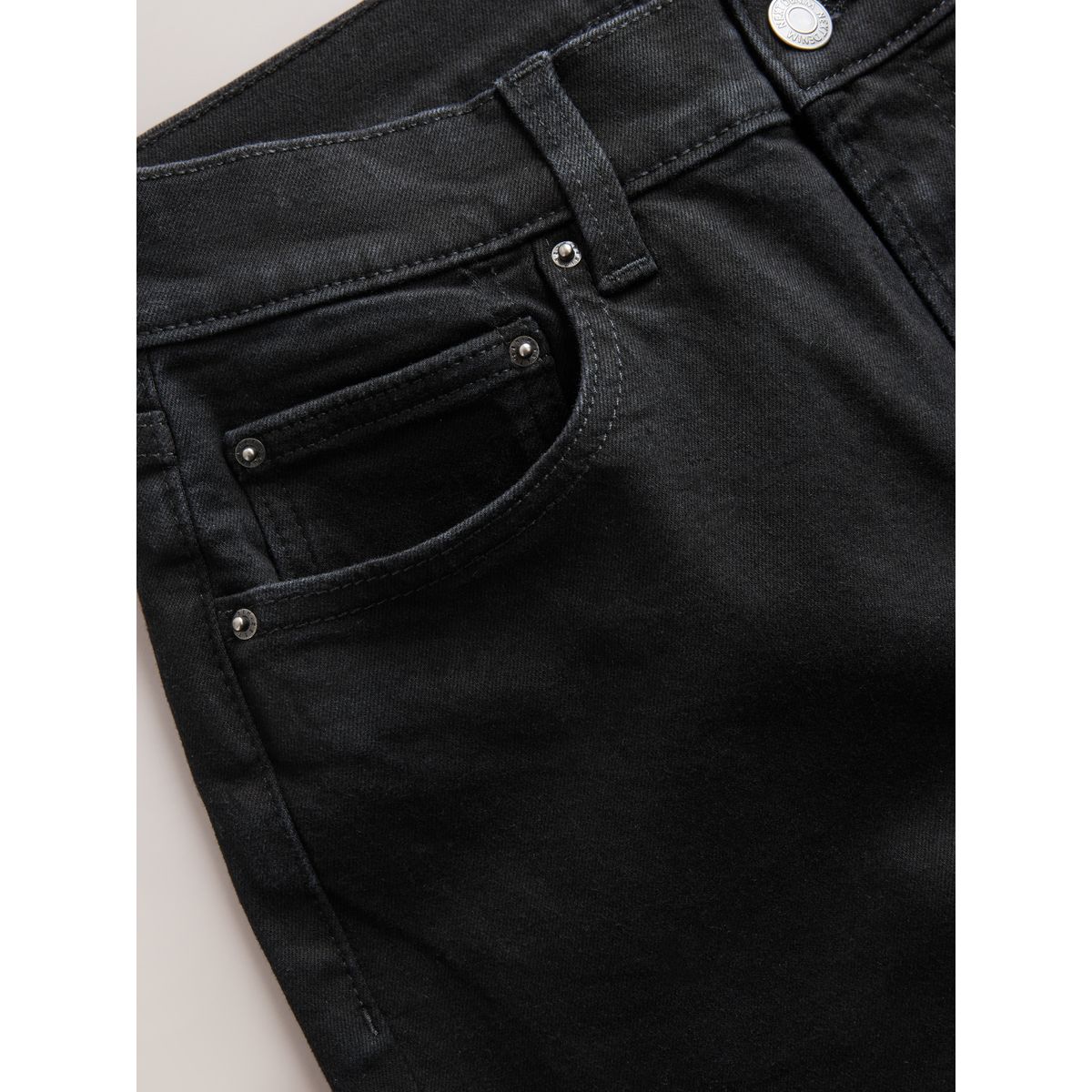 Jean bootcut stretch à taille mi-haute noir, NEXT