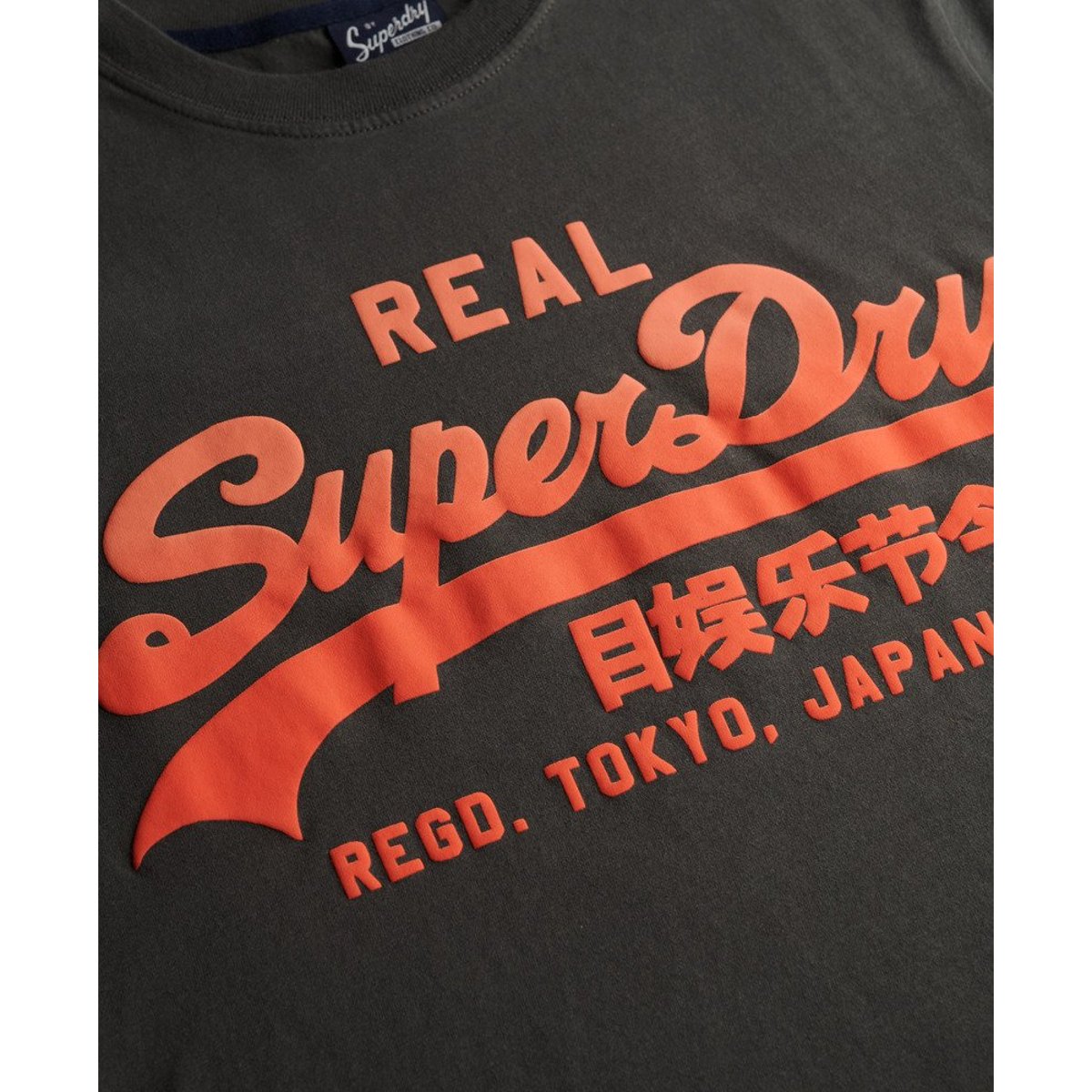 T-shirt VL Fade noir vintage, SUPERDRY
