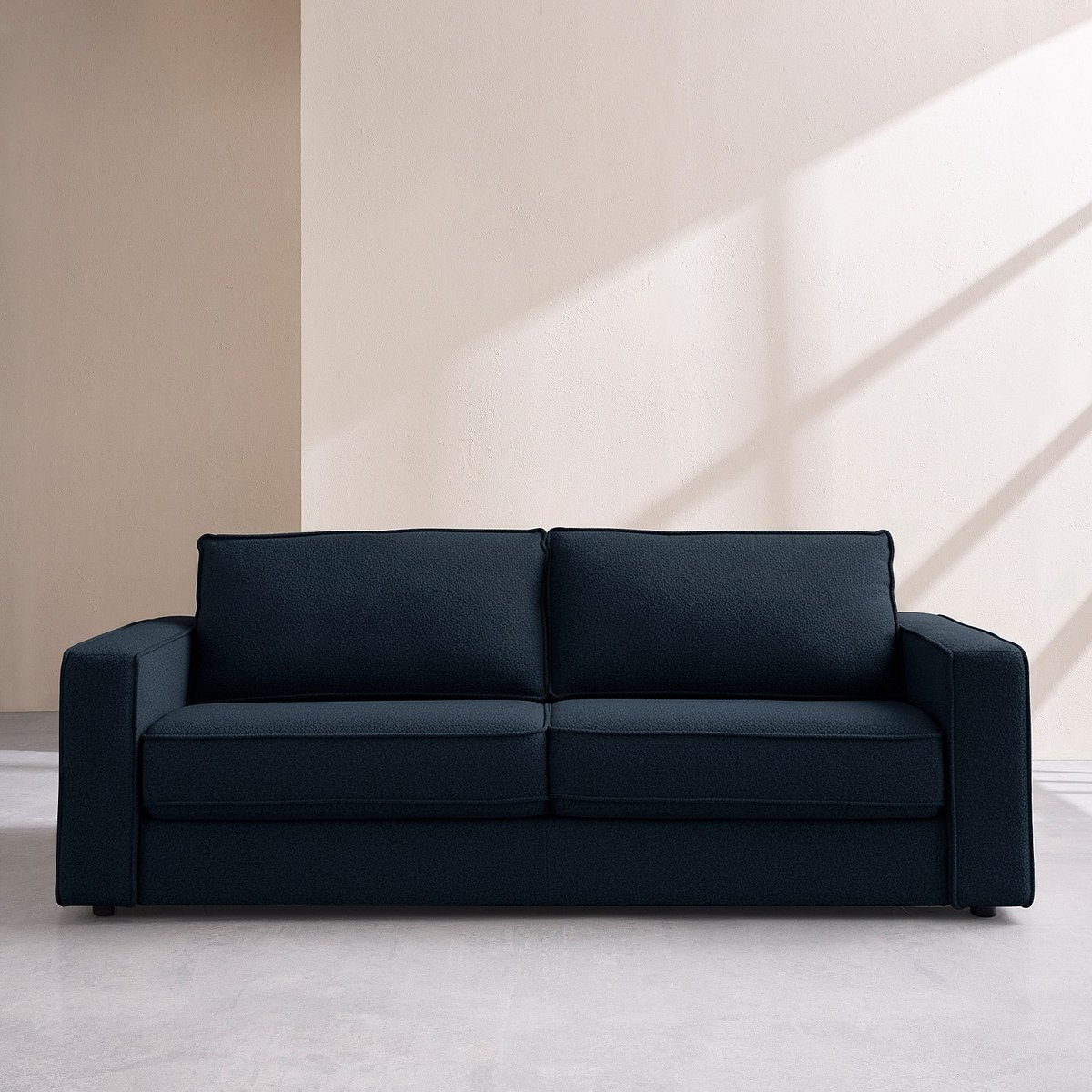 Canapé convertible - Matelas 16 cm - Tissu Tolfa VIENNE bleu, HABITAT