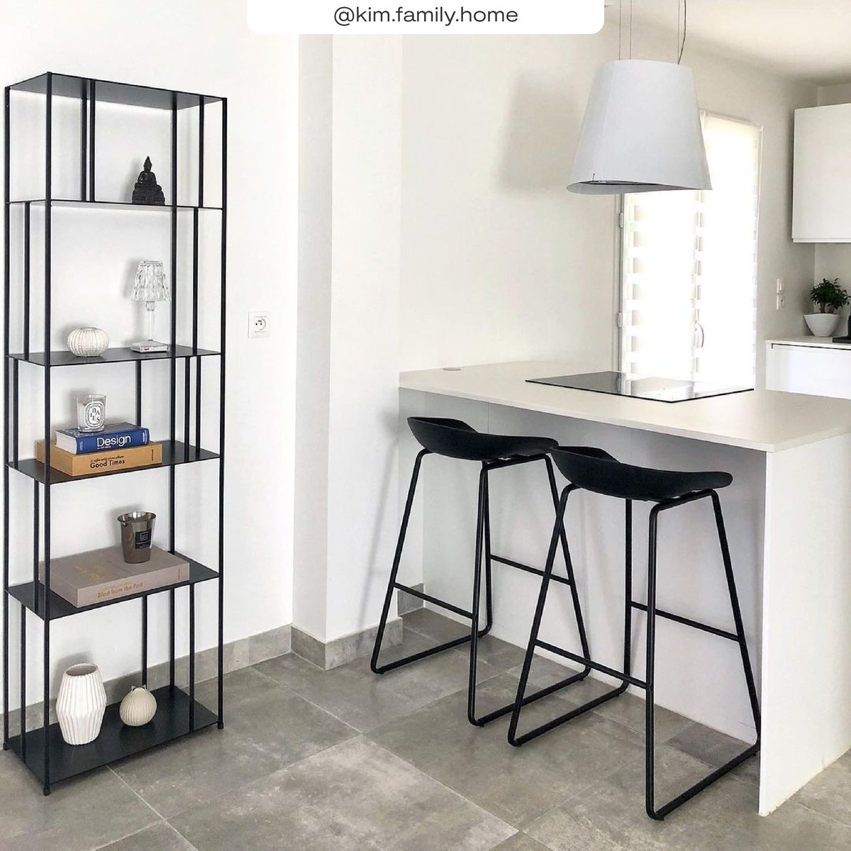 Lot de 2 chaises pour îlot central H65,5 cm - YOSHI noir, MAISON PAVANE