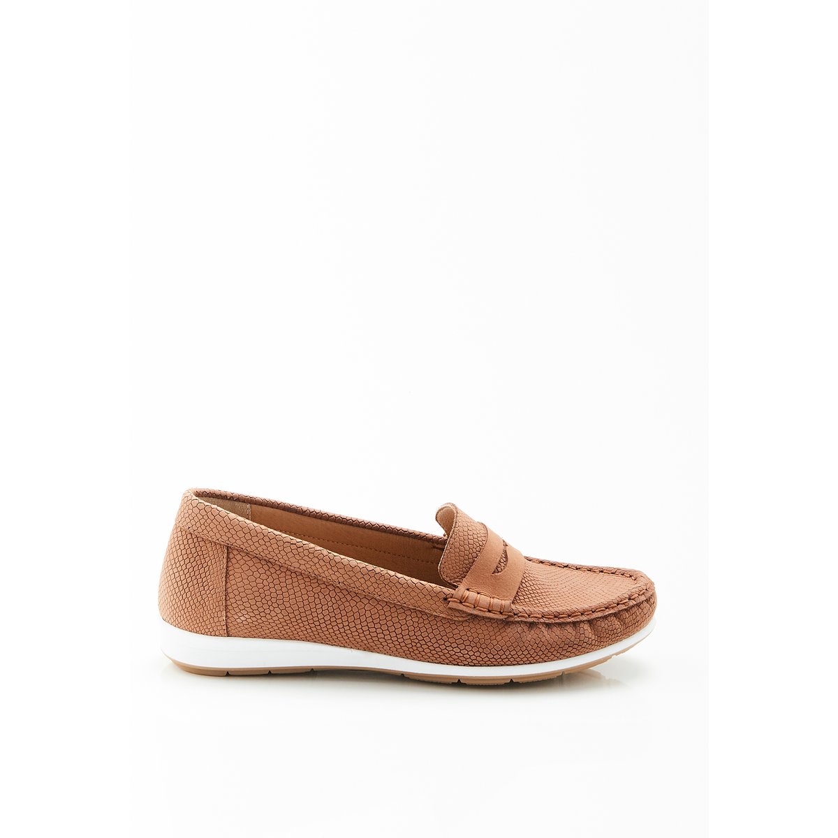 Mocassins aspect python Climatyl marron camel, DAMART