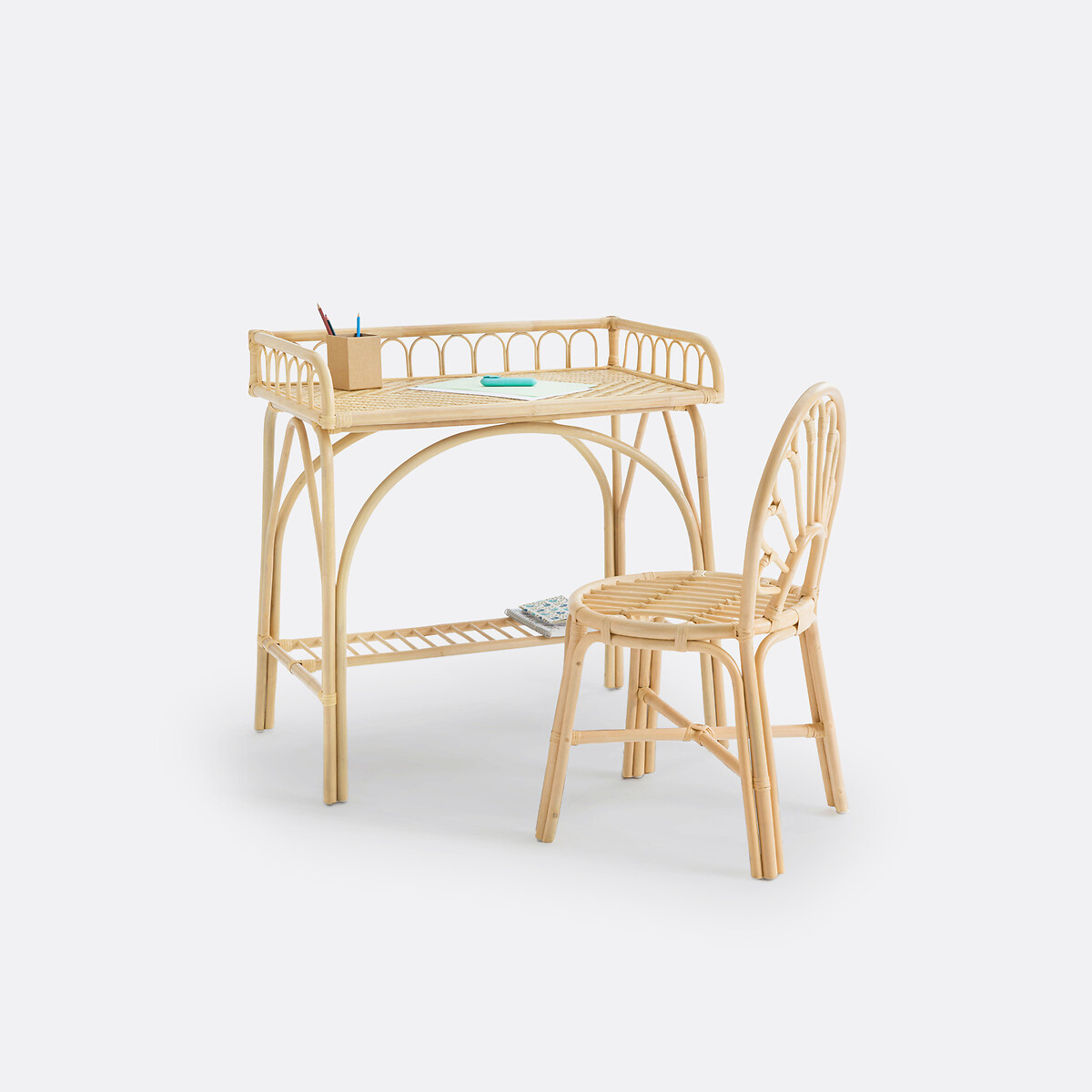 Bureau enfant rotin, Albin rotin naturel, LA REDOUTE INTERIEURS