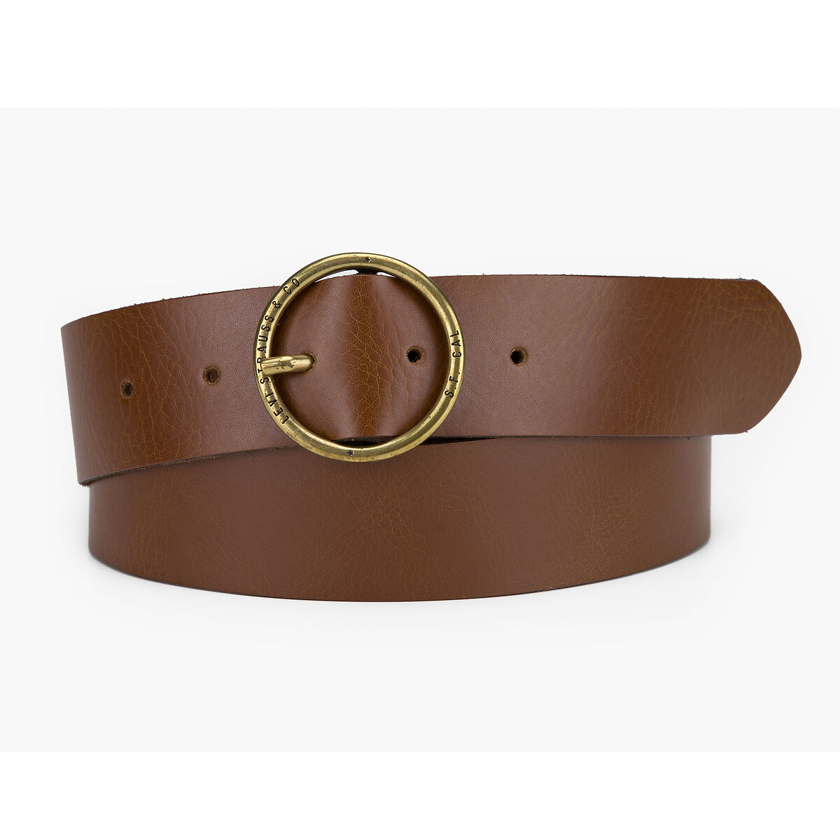 Ceinture large en cuir Athena marron, LEVI'S