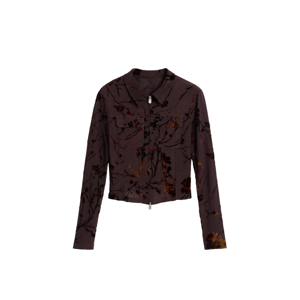 T-shirt en maille à manches longues marron, DESIGUAL