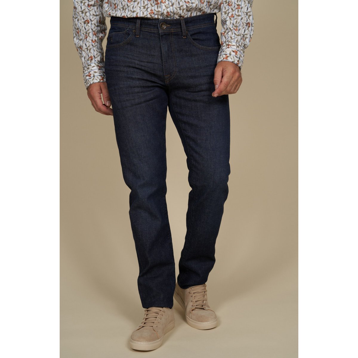 Jean léger regular tapered stretch bleu marine, MCS