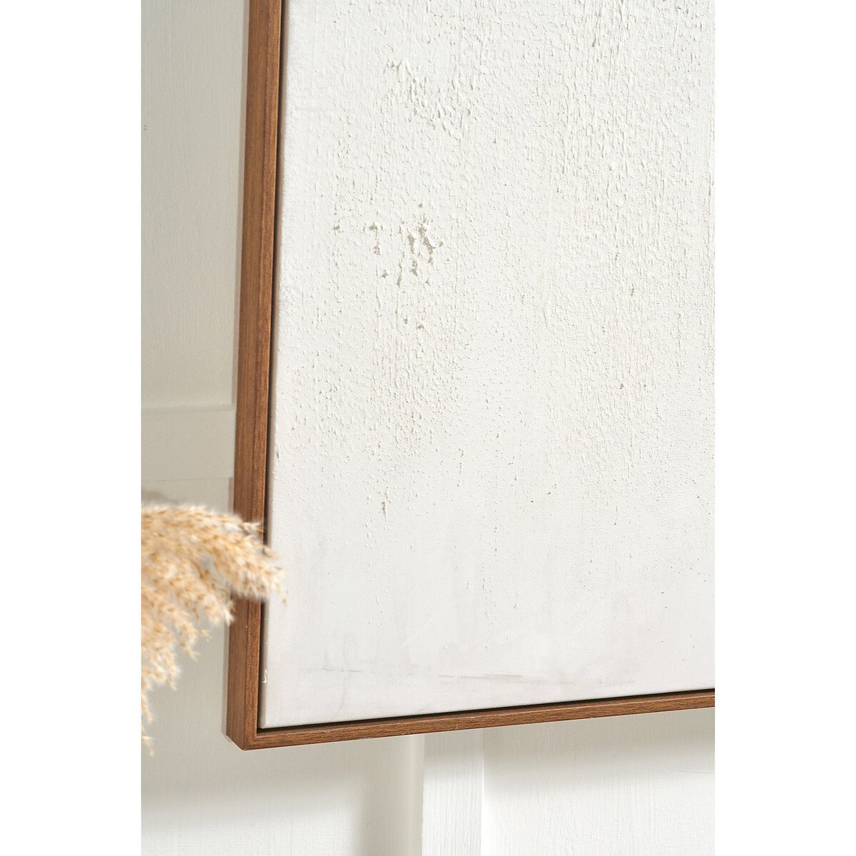 120 x 90cm Natural & White Abstract Canvas with Natural Frame natural/white, ÉDITÉ