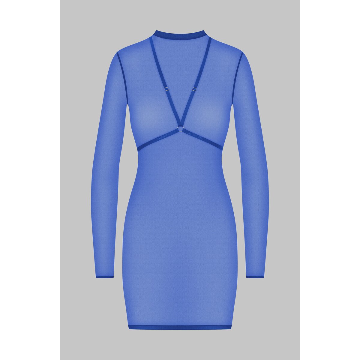 Robe avec harnais CORPS À CORPS NÉON bleu, MAISON CLOSE