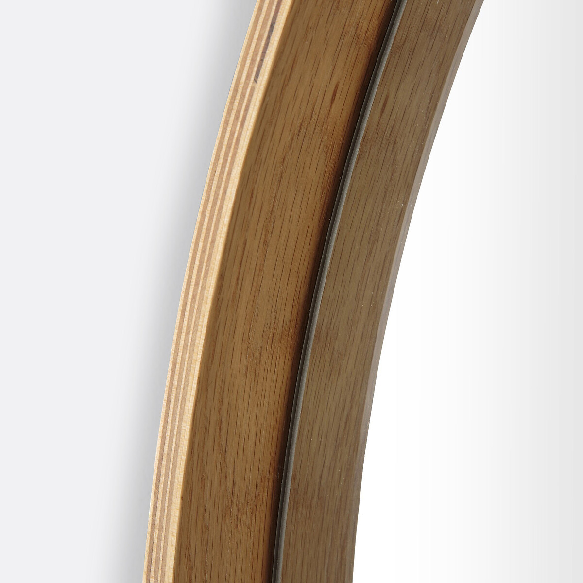 Miroir rond plaqué chêne Ø100 cm, Alaria chêne clair, LA REDOUTE INTERIEURS