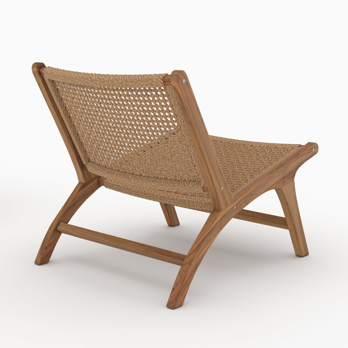 Fauteuil en bois de teck et tissage en loom synthétique - KILKA marron, MAISON PAVANE