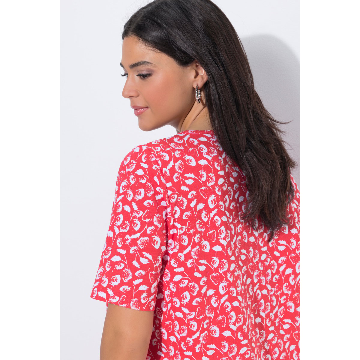 T-Shirt coupe évasée corail, ULLA POPKEN