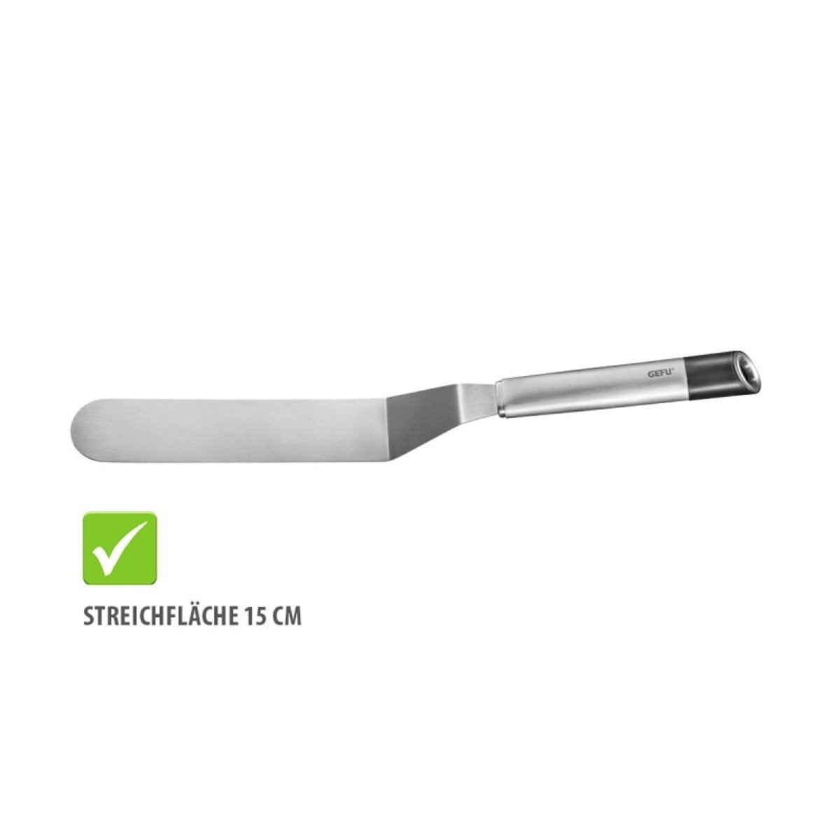 Spatule coudée PRIMELINE, 15 cm noir/argent, GEFU