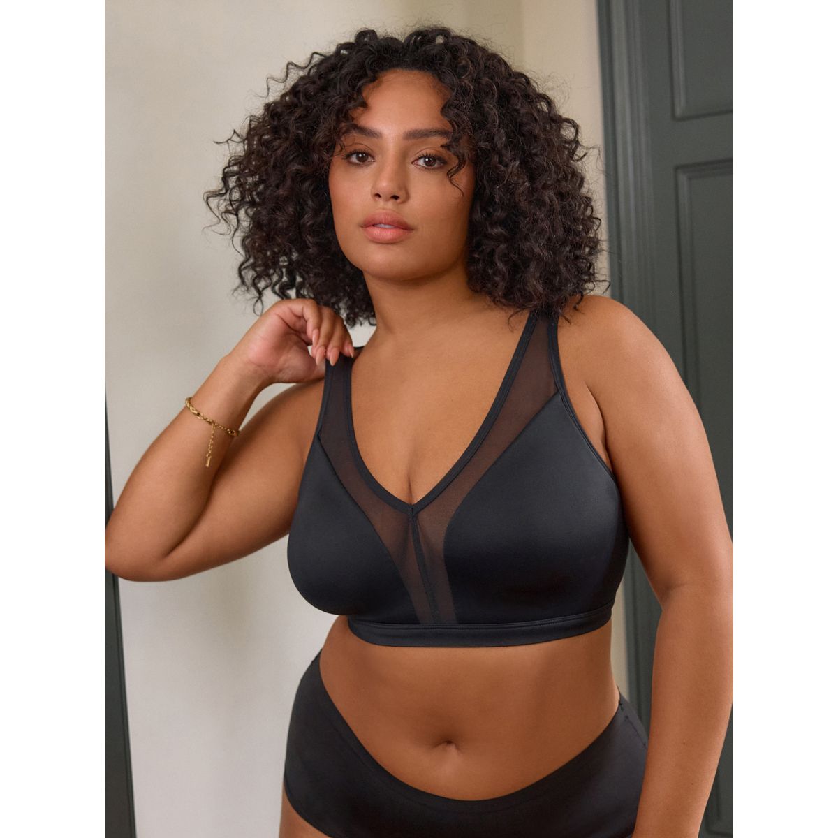 Soutien-gorge sans armatures, b-h noir, NEXT
