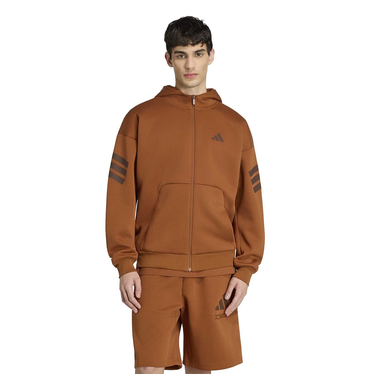 Vest met kap en 3 strepen Future brons, ADIDAS SPORTSWEAR