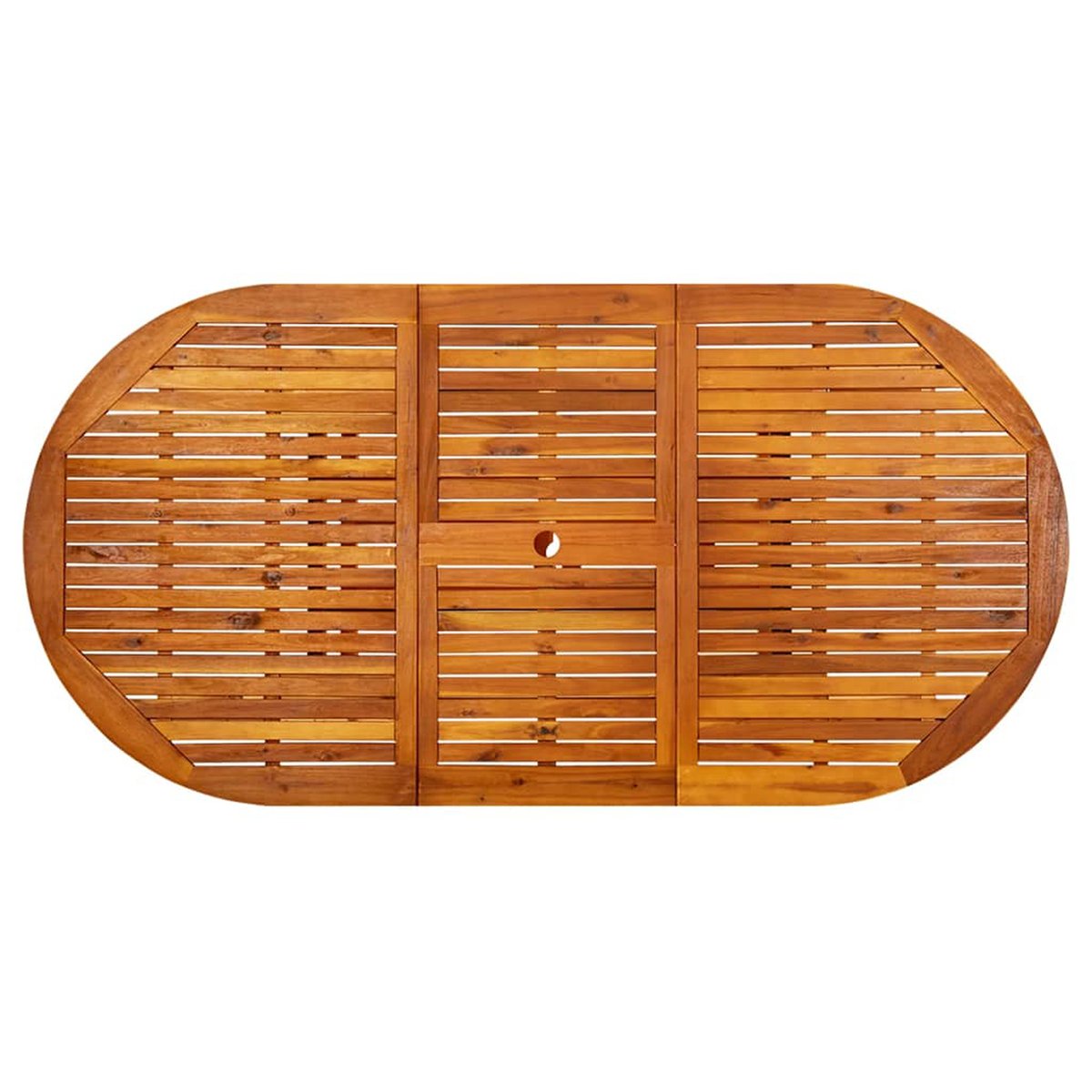 Table de jardin ovale en acacia marron foncé, HOME MAISON