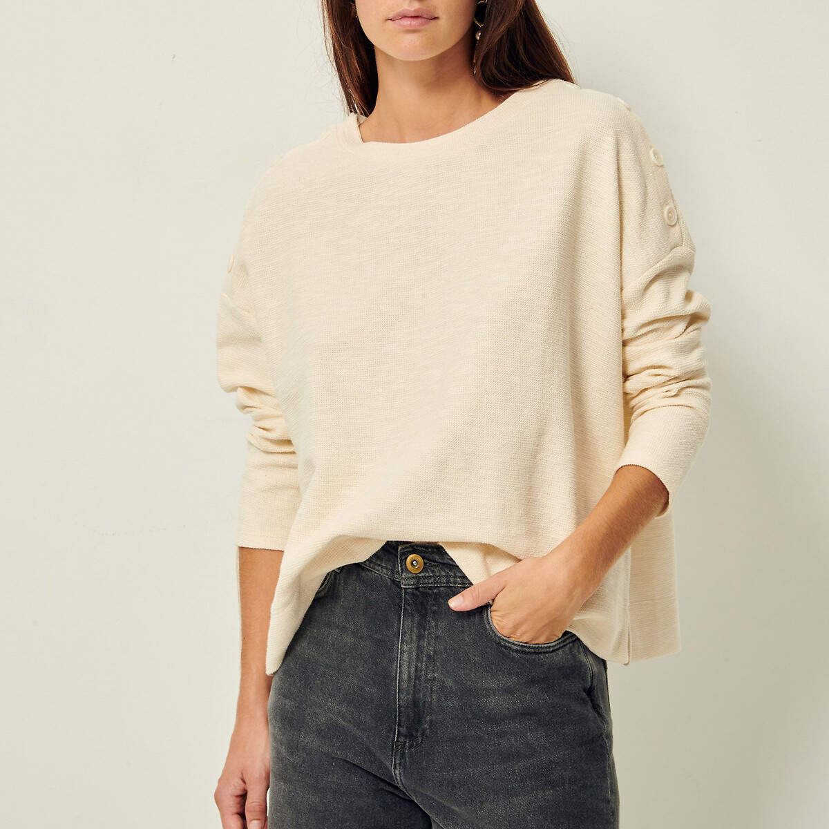 Tee shirt manches longues AUSTIN ivoire, SESSUN