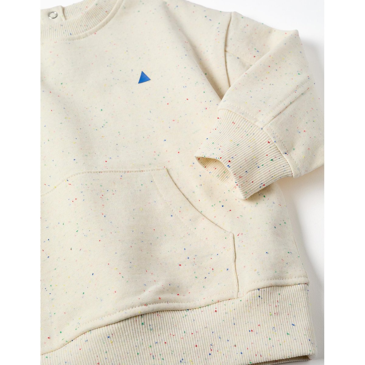 Sweat en coton avec fils colorés blanc, ZIPPY