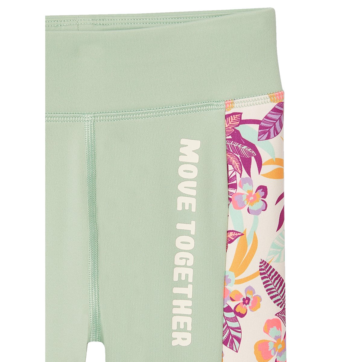 Legging technique sport bandes côtés imprimées vert sauge, VERTBAUDET