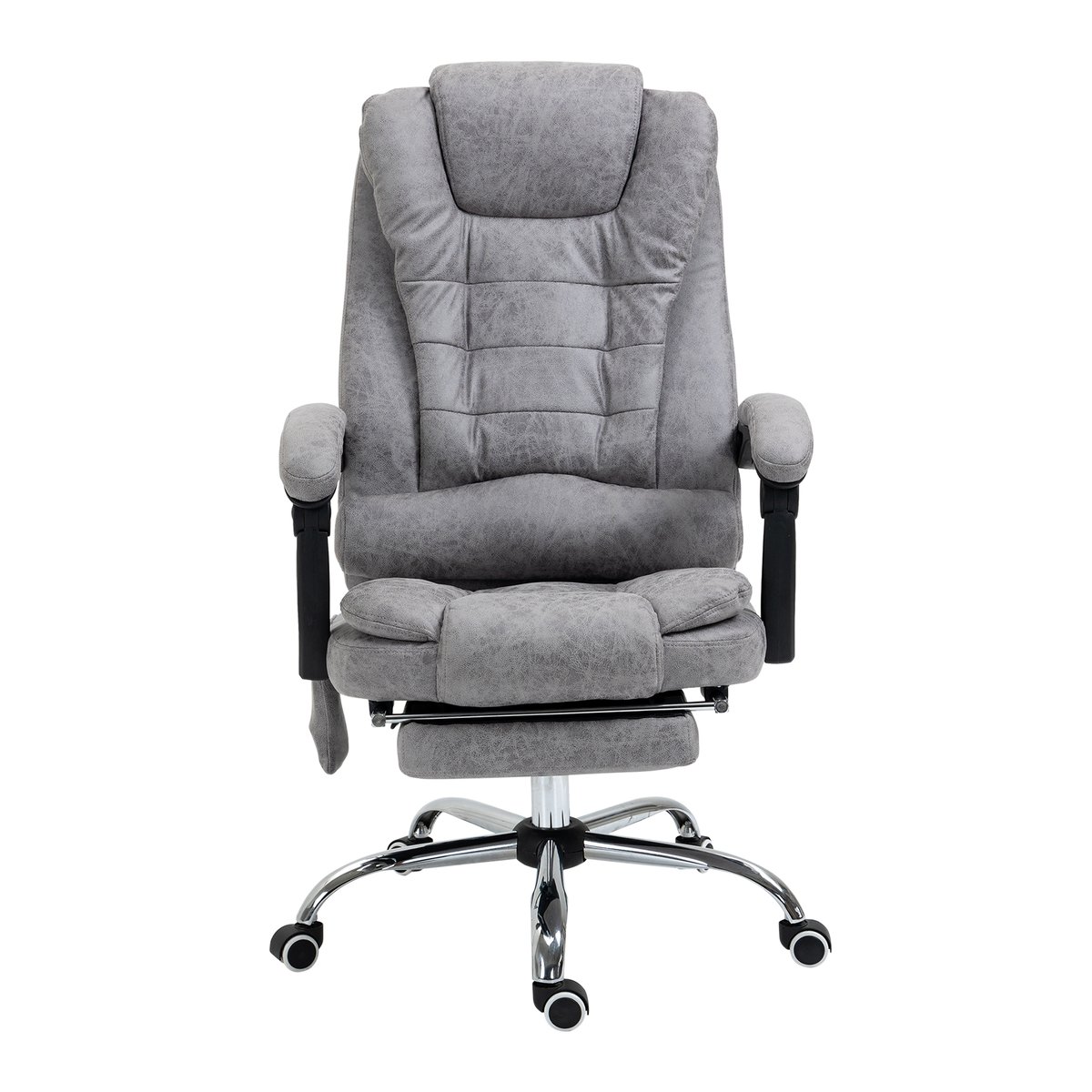 Fauteuil de bureau avec fonction massage gris clair, HOMCOM