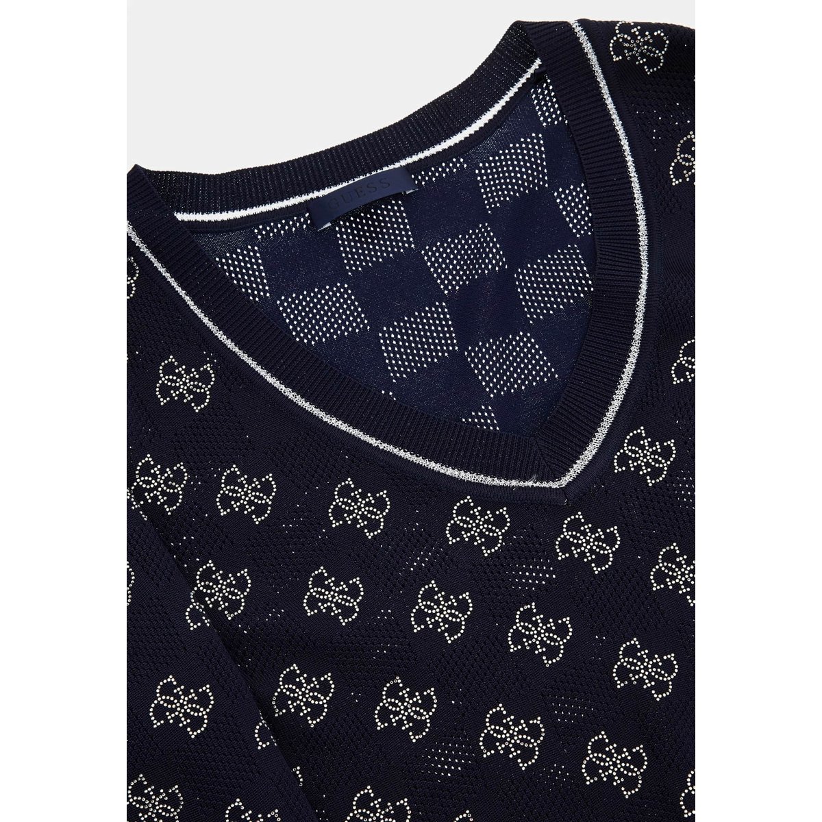 Pull Logo 4G bleu foncé, GUESS