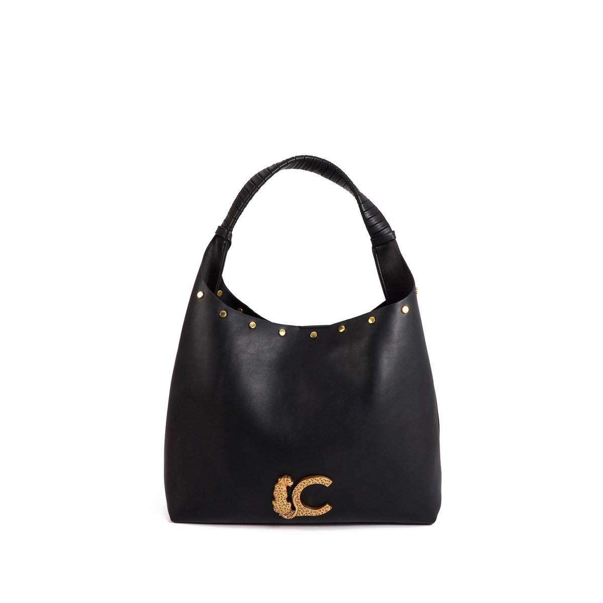Sac à main hobo avec bandoulière noir, LOLA CASADEMUNT