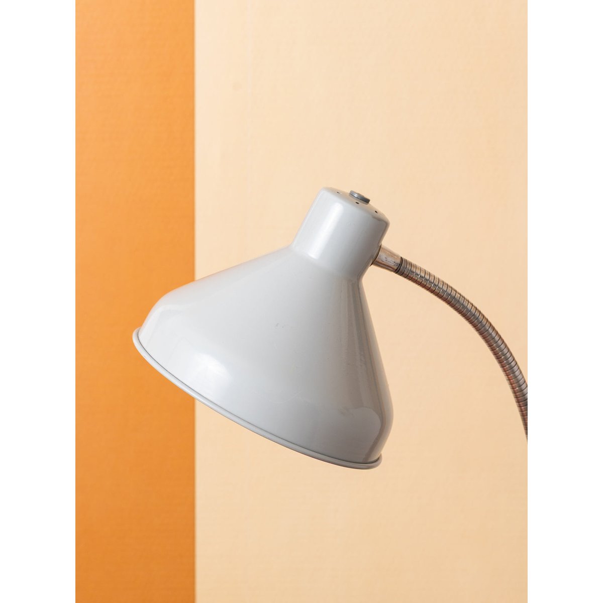 Lampe vintage industrielle émaillée grise Julia N°1067 - Bon état gris, DEBONGOUT