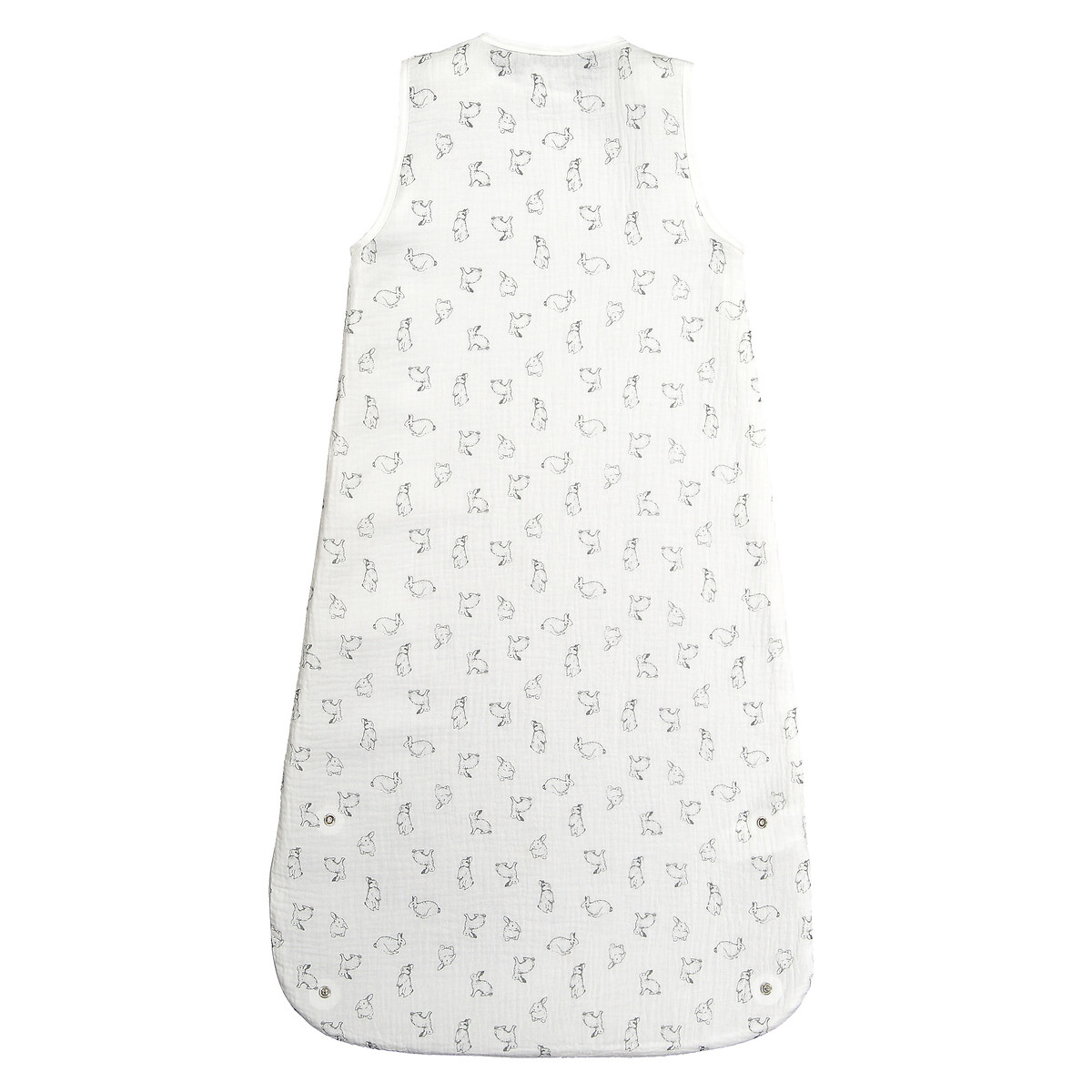 Gigoteuse gaze de coton bio imprimé lapins imprimé blanc, LA REDOUTE INTERIEURS