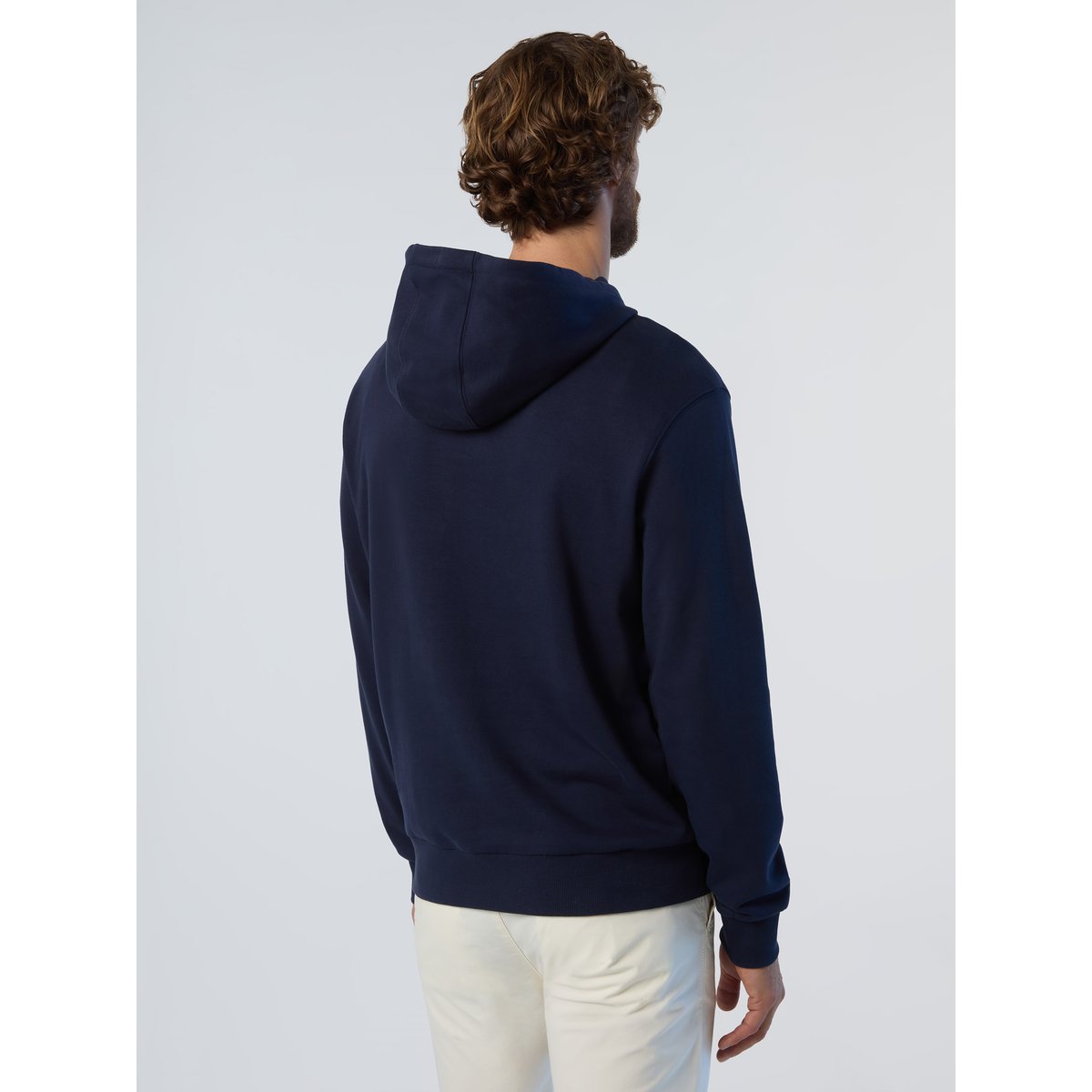 Sweat à capuche avec grand logo imprimé bleu marine, NORTH SAILS