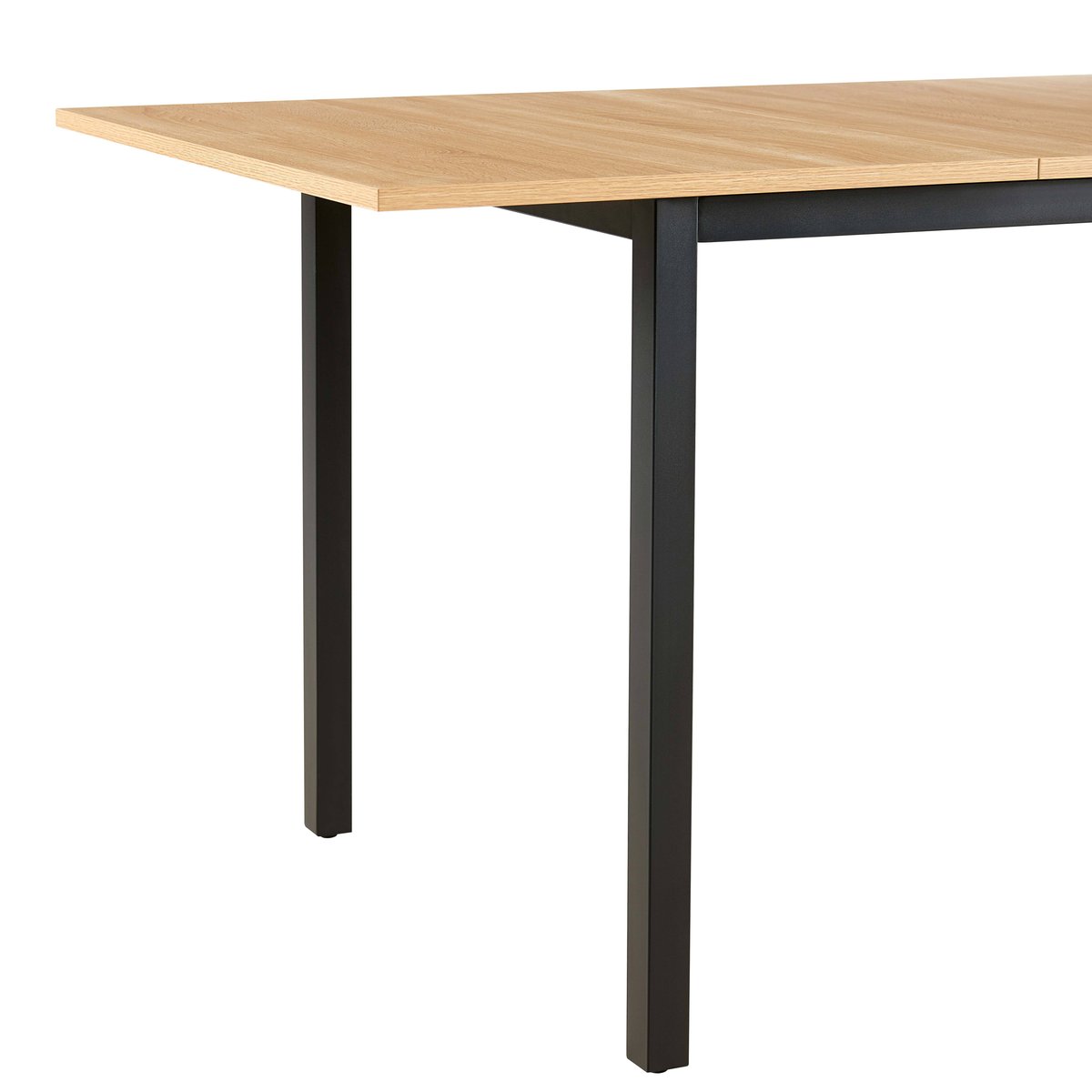 Table à manger extensible en effet bois 160 cm 4 à 6 places, ARIANE bois clair, OVIALA