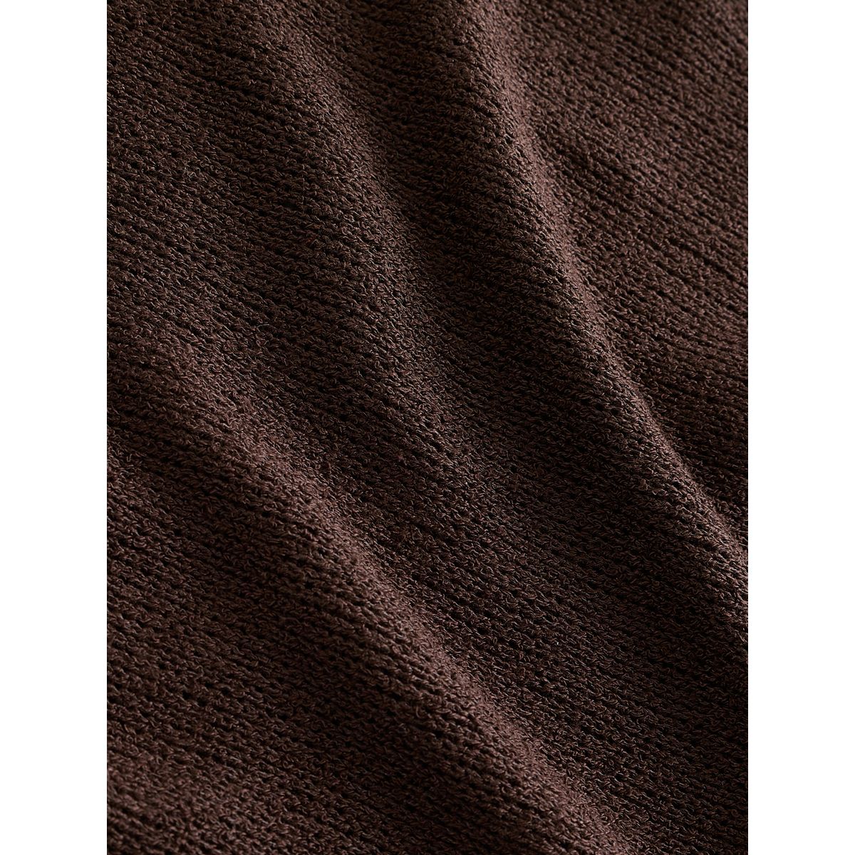 Haut en maille à manches courtes asymétriques marron chocolat, NEXT