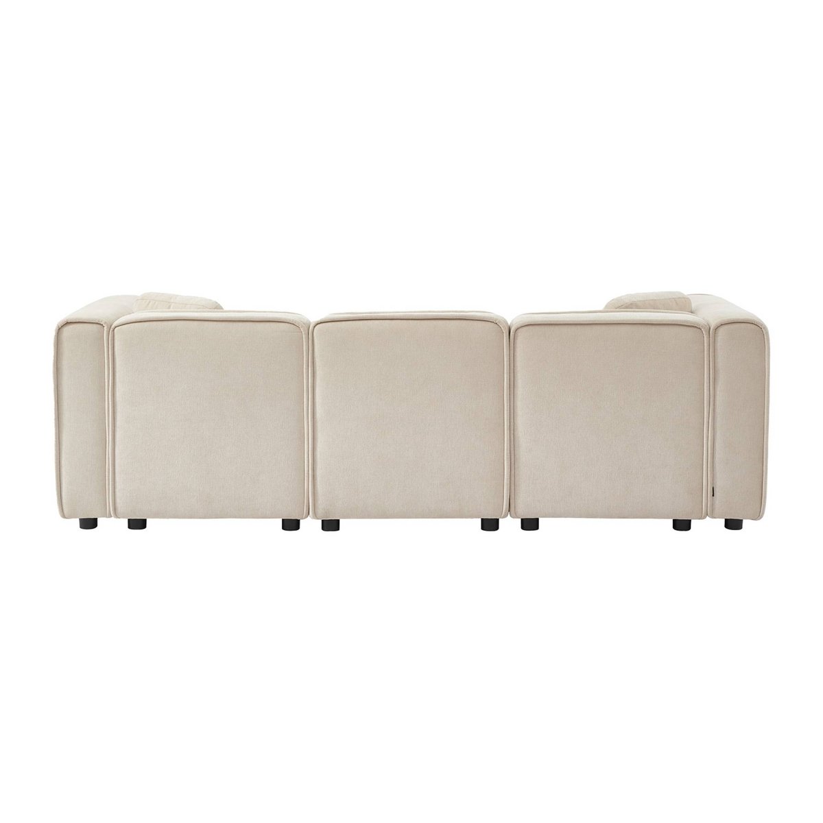 Canapé d'angle gauche 3 places tissu LESTER beige, SWEEEK
