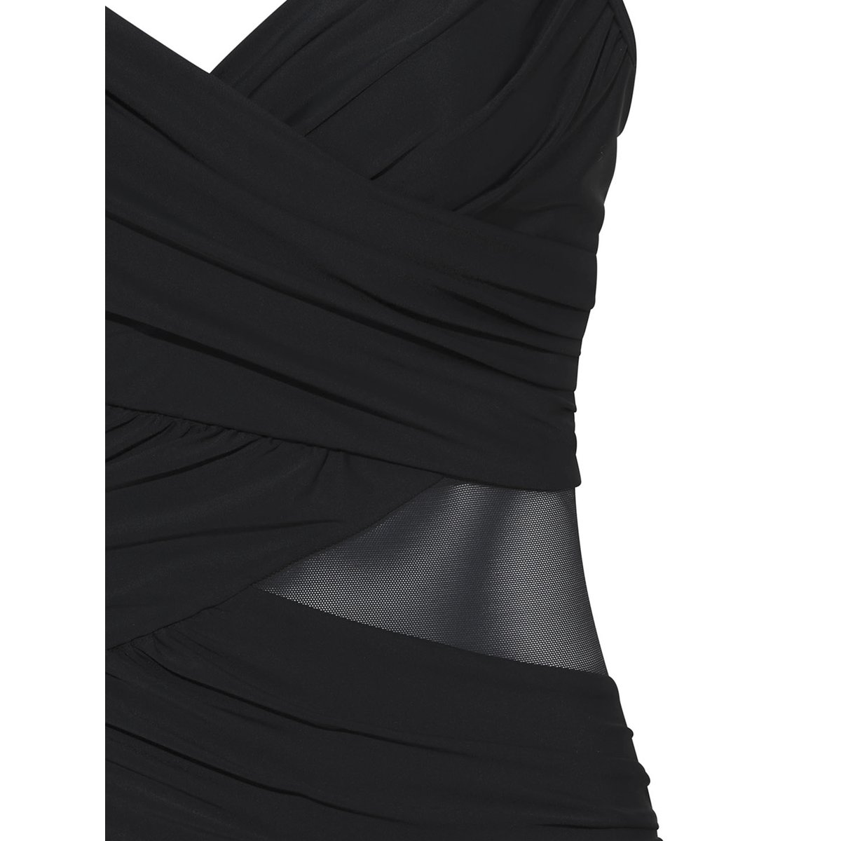 Maillot de bain une pièce croisé Molly noir, LASCANA