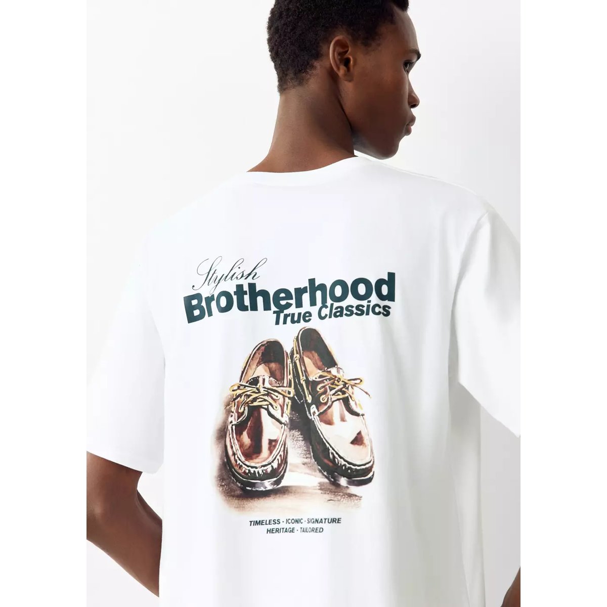 T-shirt coton imprimé graphique blanc cassé, MANGO TEEN