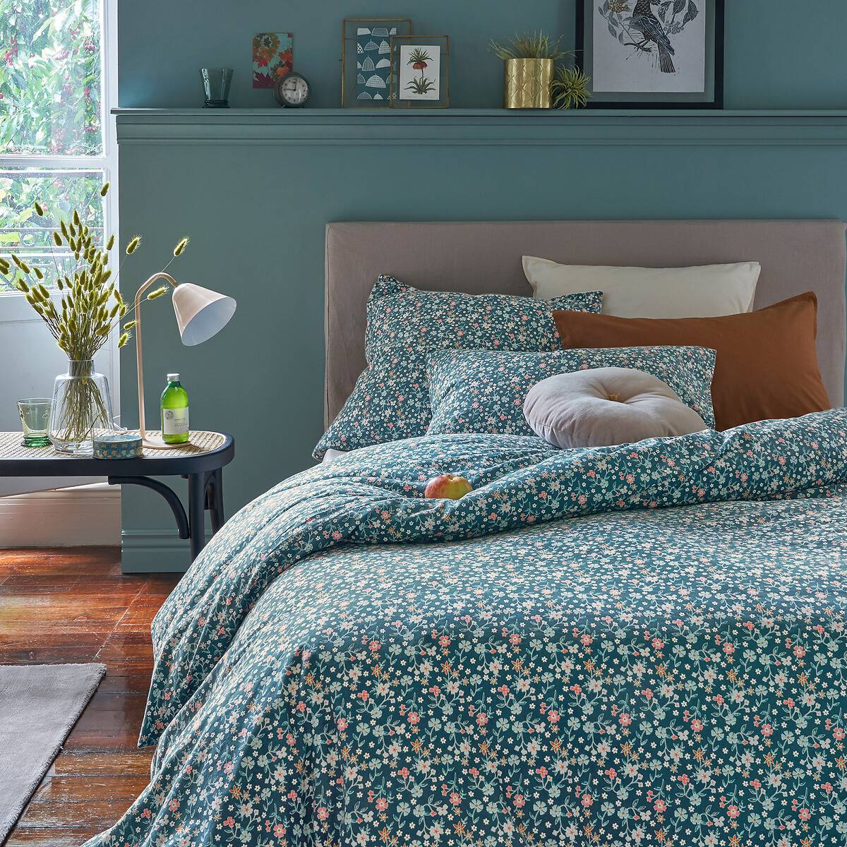 Housse de couette coton lavé, Jane imprimé fleuri, LA REDOUTE INTERIEURS