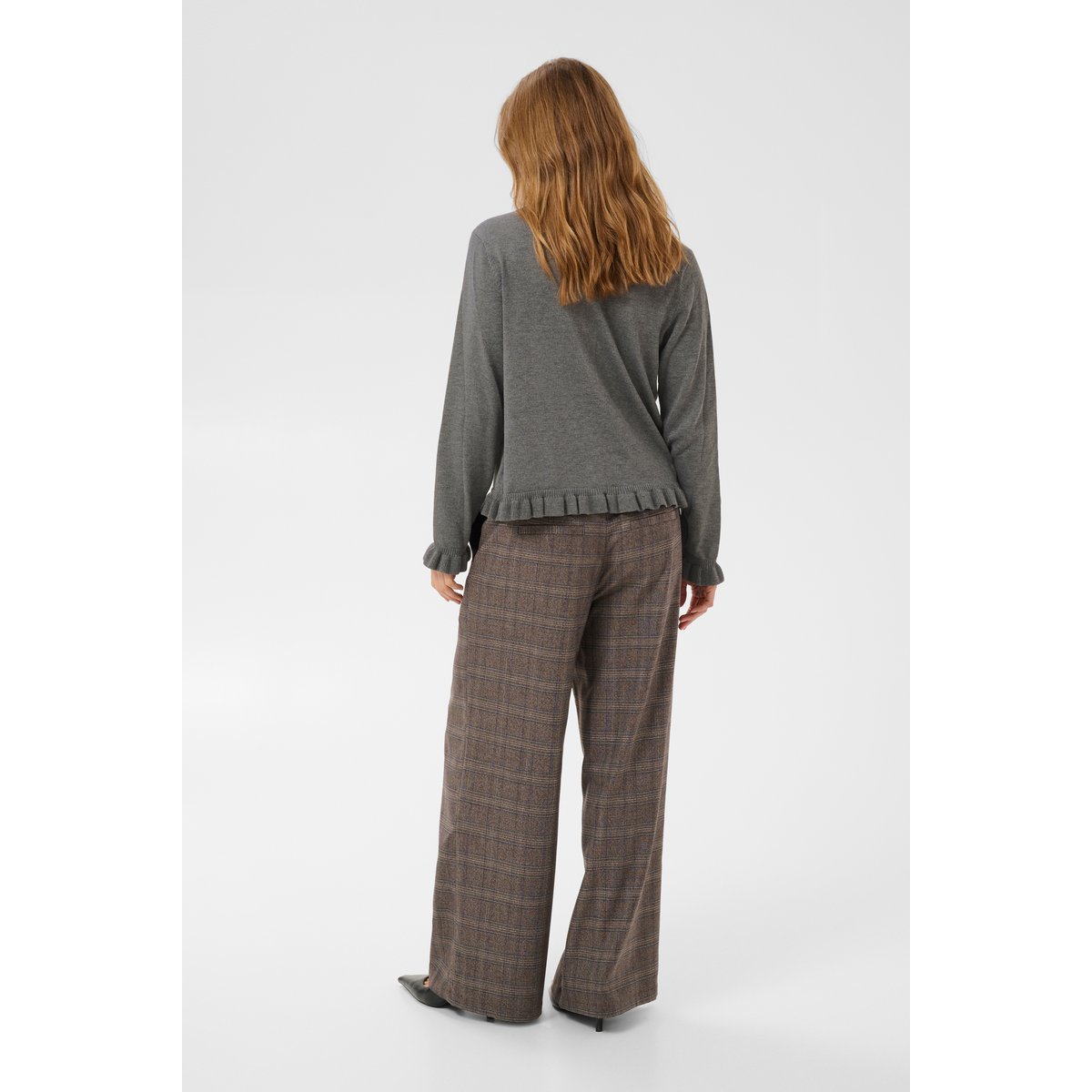 Pullover tricoté gris mid grey melange, CULTURE