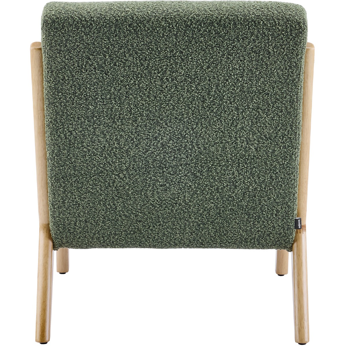 Fauteuil en bois et tissu bouclette - LANNA vert, HOMIFAB