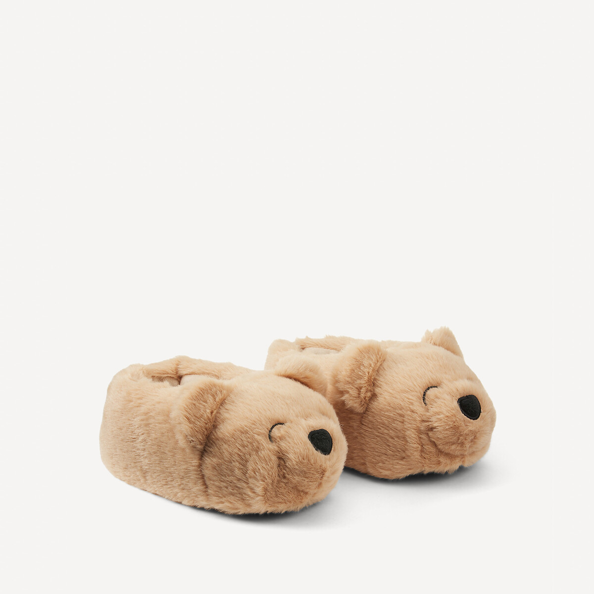 Chaussons à enfiler peluche marron, LA REDOUTE COLLECTIONS