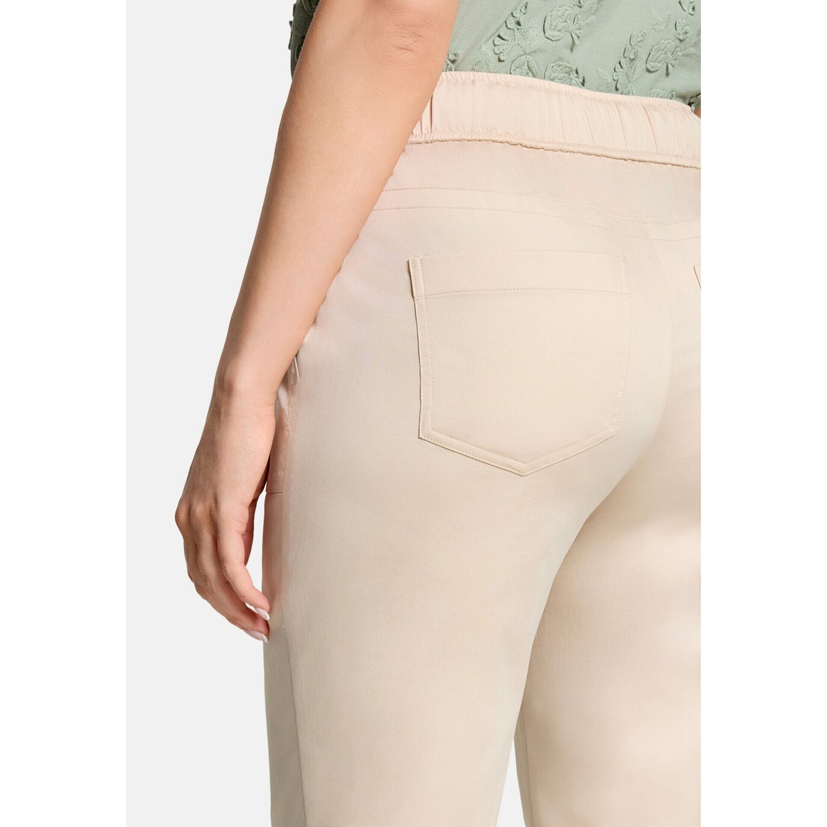 Pantalon casual à taille élastique gris, BETTY & CO