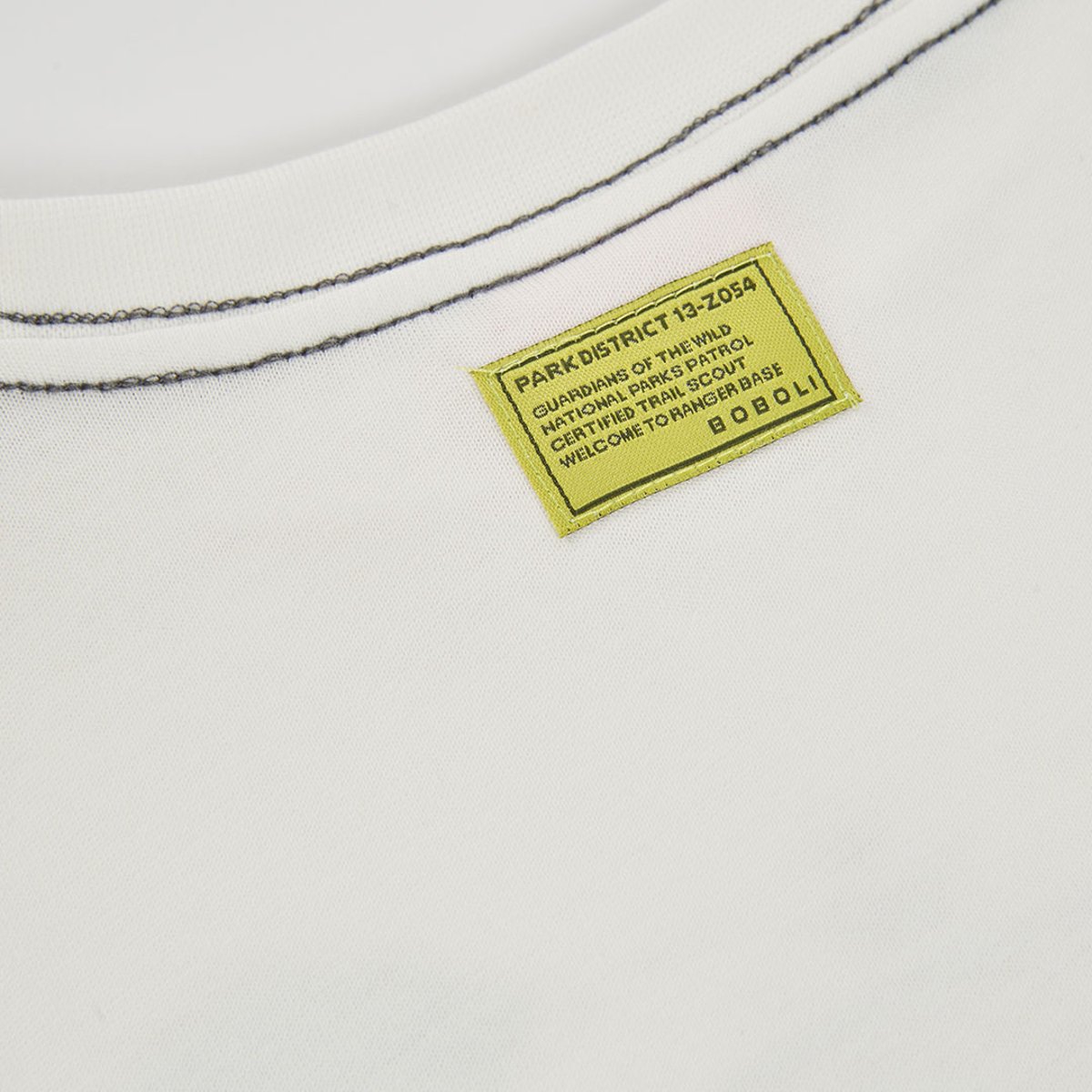 T-shirt garçon en maille imprimé ours blanc, BOBOLI